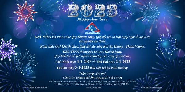 Thông báo lịch Nghỉ Tết Dương lịch năm 2023